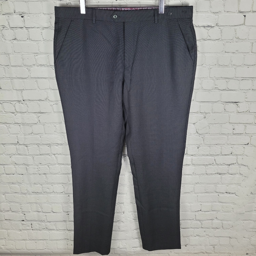 TED BAKER LONDON | Modern Fit long/tall micro pattern grey business pants